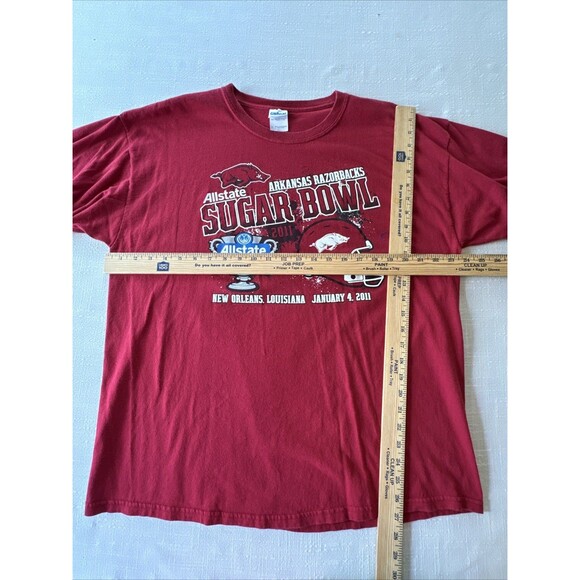 Arkansas Razorbacks 2011 Sugar Bowl Football Shirt Mens XL Arkansas Vs Louisiana - Picture 5 of 5